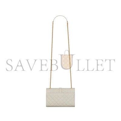 YSL ENVELOPE SMALL IN QUILTED GRAIN DE POUDRE EMBOSSED LEATHER 526286BOW919207 (21*13*6cm)